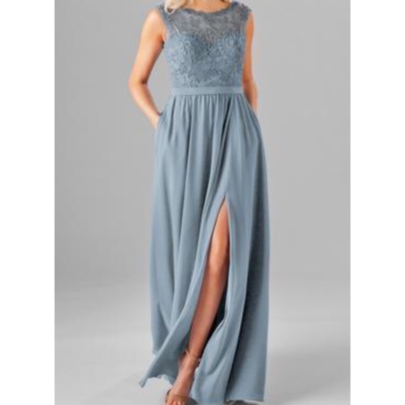 kennedy Blue Dresses & Skirts - Kennedy Blue Bridesmaid Dress Sz 2 Jade Slate Blue